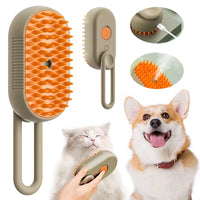 Pet Electric Steam Brush 3 in 1 Cat and Dog Cleaning Spray Massage Grooming Comb Electric Spray Pet Hair Removal Beauty Brush
