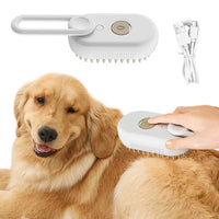 Pet Electric Steam Brush 3 in 1 Cat and Dog Cleaning Spray Massage Grooming Comb Electric Spray Pet Hair Removal Beauty Brush