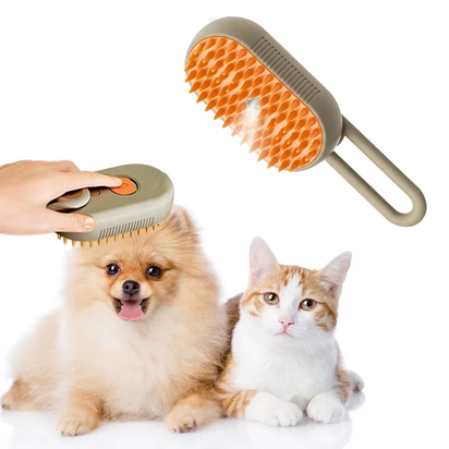 Pet Electric Steam Brush 3 in 1 Cat and Dog Cleaning Spray Massage Grooming Comb Electric Spray Pet Hair Removal Beauty Brush